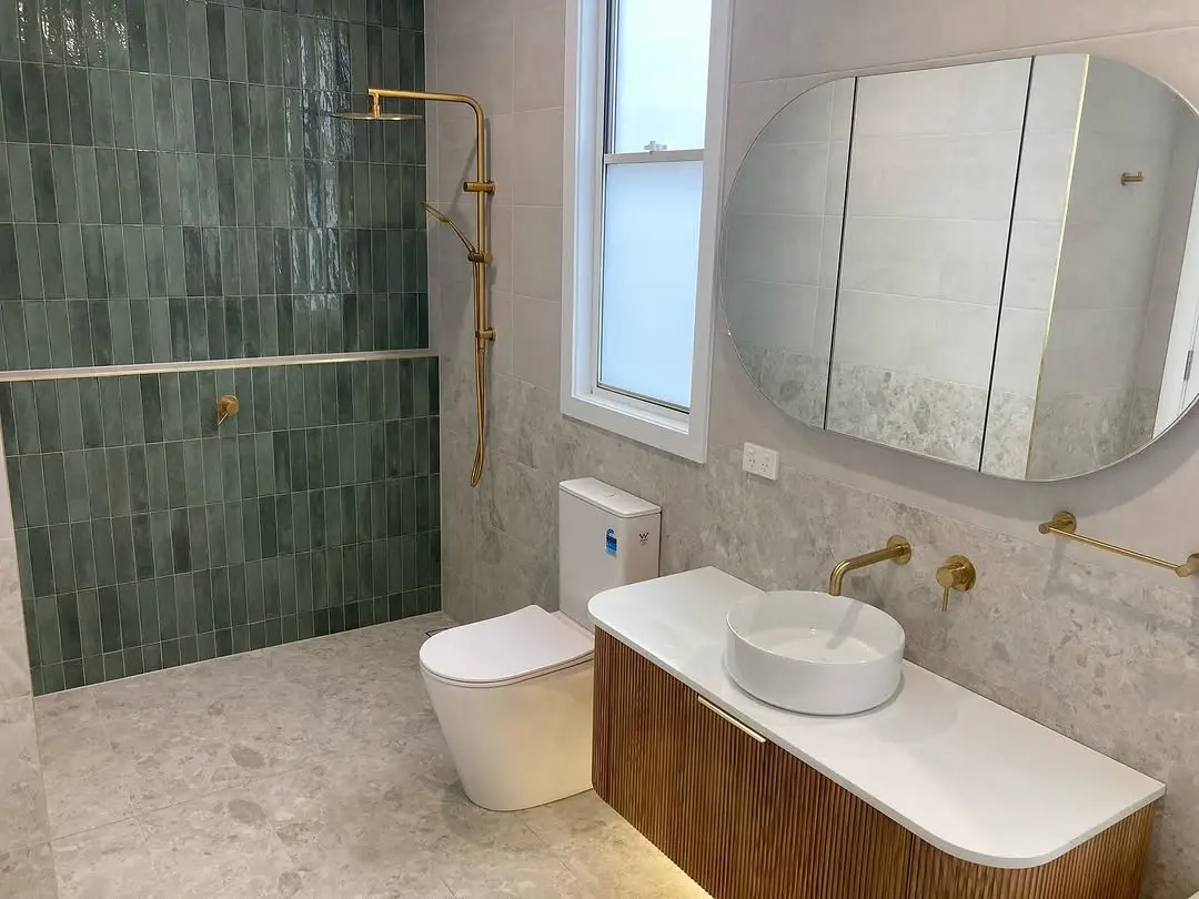 Second bathroom renovation with walk-in shower