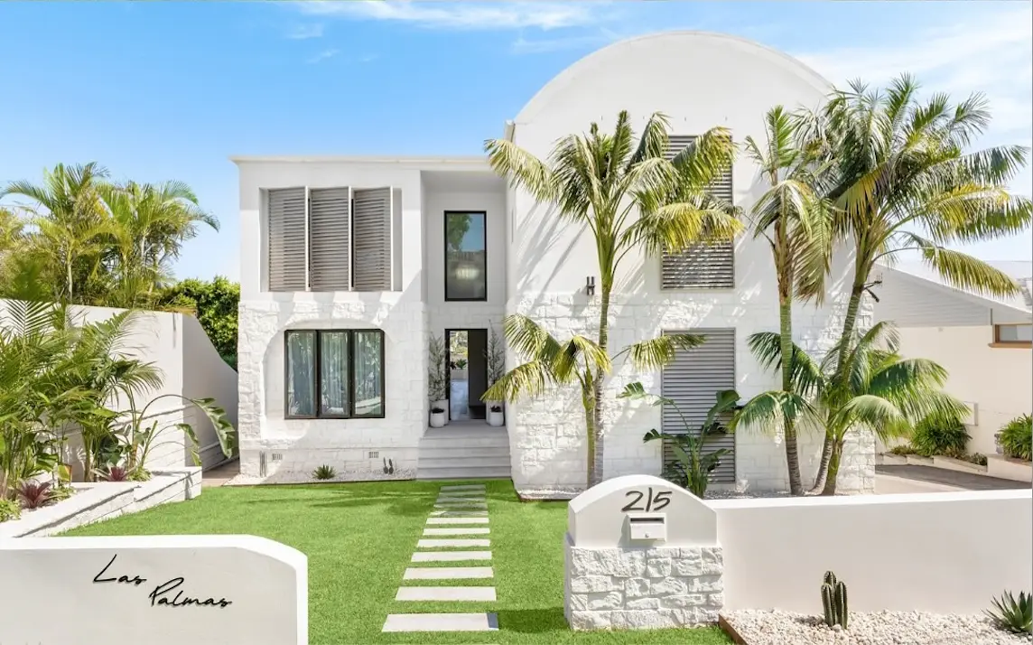 SouthEdge Constructions new build, rendered home with arched roofline, Sutherland Shire