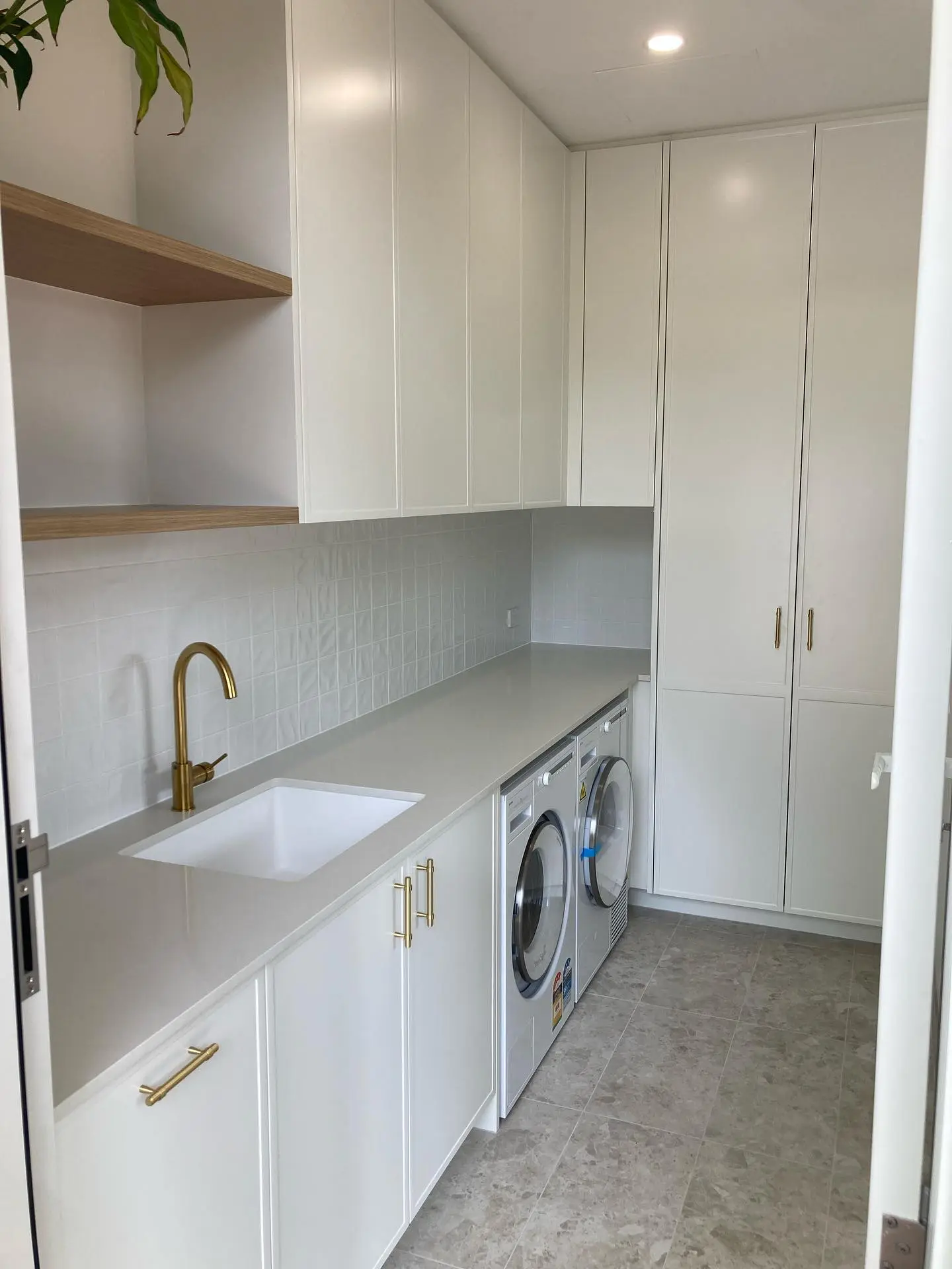 Laundry renovation with custom joinery
